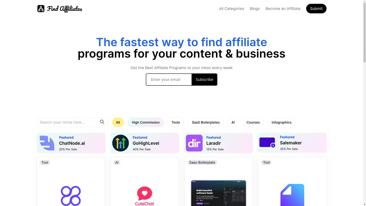 Find Affiliates